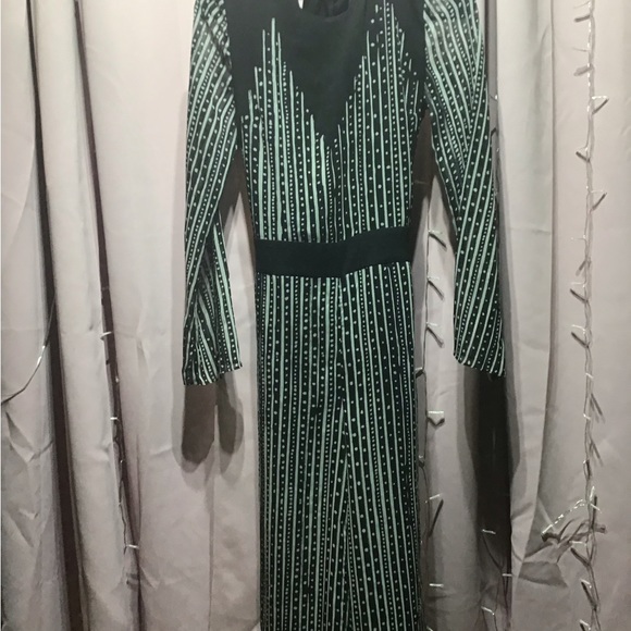 Jumpsuit Rachel Rachel Roy size 0, black and white FUN silhouette flare - Picture 4 of 5